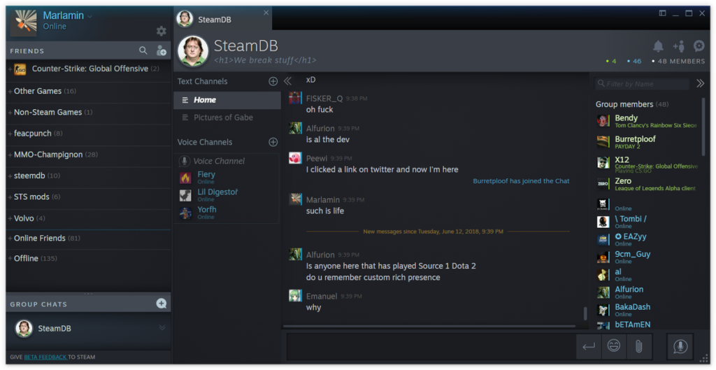 chat steam